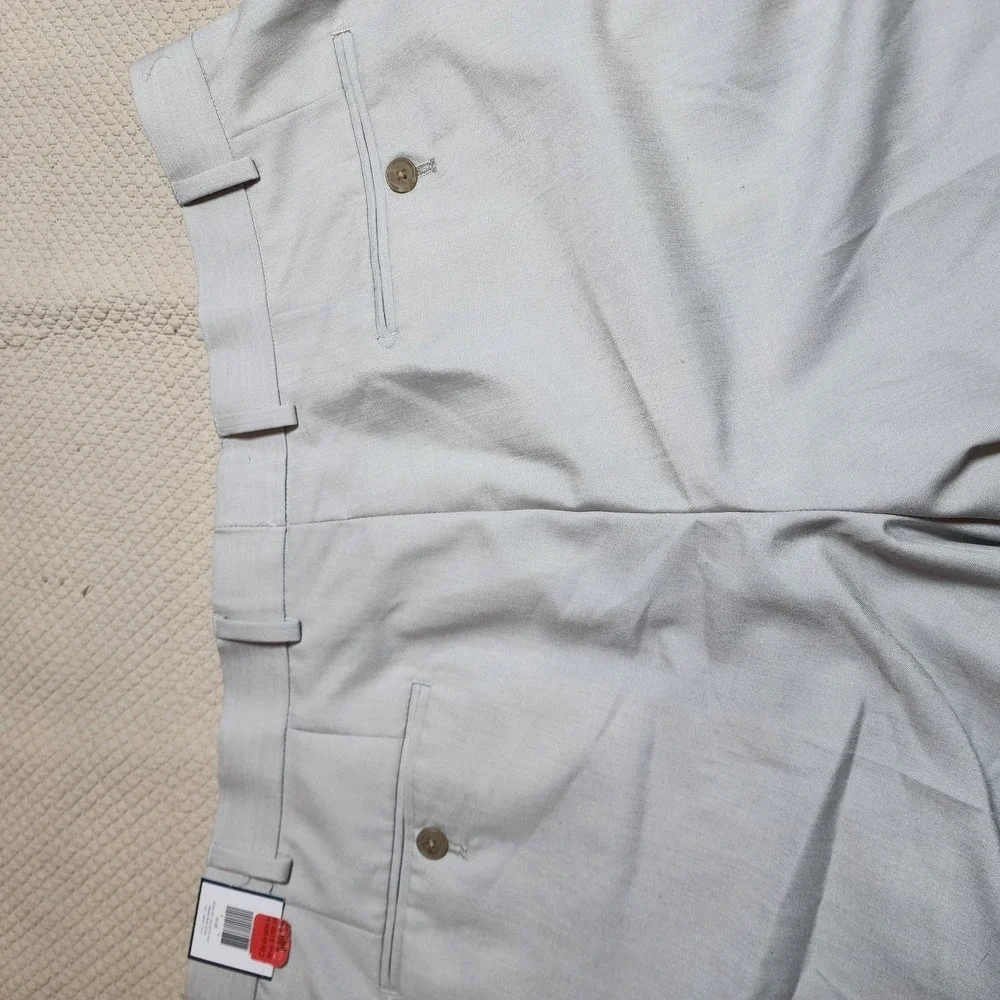 NWT MADE By Cam Newton Men's Gray Flat Front Golf Dress Summer Pants 38×30